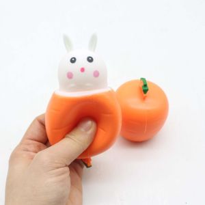 IPIE2 Ếch Đồ chơi bóp bật lên Thỏ cà rốt Chuột phô mai Đồ chơi giải nén Thú vị Trốn tìm Búp bê khó khăn cho trẻ em Quà tặng trẻ em