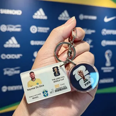 2026 World Cup Soccer Keychain Fan Pendant Hanging Card Design for Bag Backpack Decoration Gift in Bag