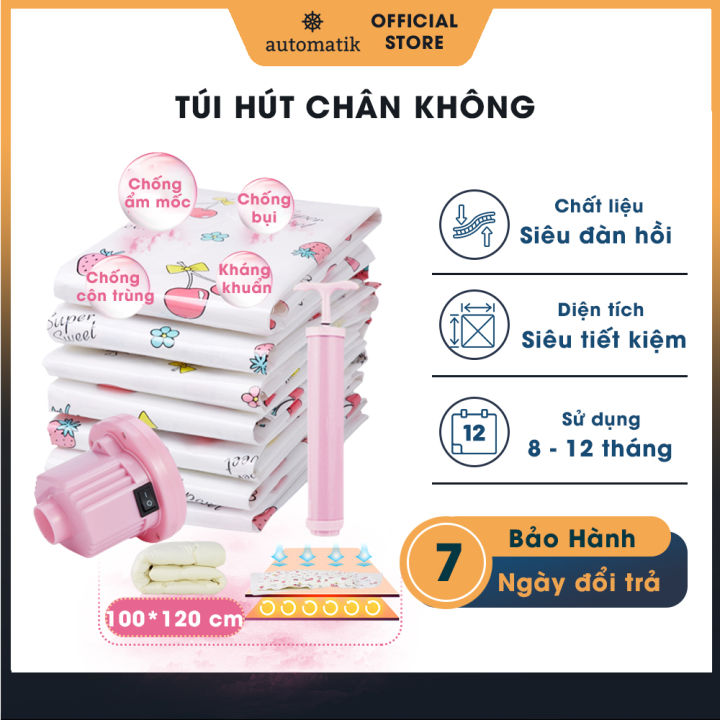 Túi hút Chân Không Đựng Quần Áo Chăn Màn Du Lịch Van 1 Chiều ,Túi Nén ...