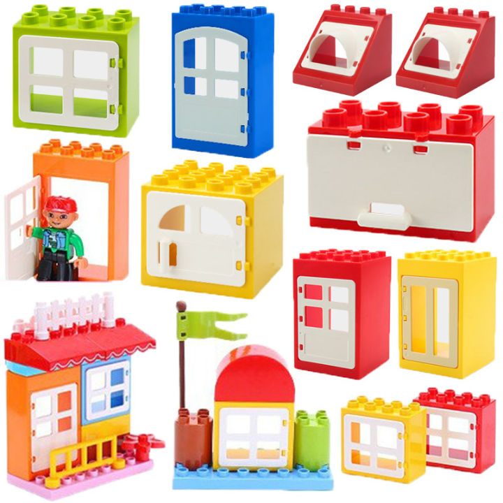 DIY Door Window Wall Building Blocks Accessories House Bulk Large