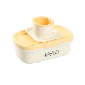 KANNERT Manual Garlic Grinder 2 in 1 with Hand Guard Ginger Grinding Grater Household Plastic Garlic Planer Baby Complementary Food