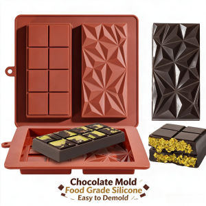 Silicone Chocolate Bar Mold Non Stick Diamond Square Candy Baking Mould DIY Kitchen Bakeware Tool