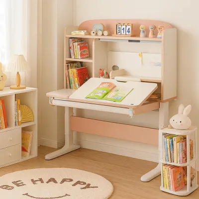 MUSE Design N21S Ergonomic Kids Study Desk-Pink