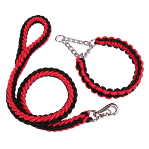 Sentexin 1.2M Double Strand Rope Large Dog Leashes for Labrador Husky Pet Traction Rope Collar Set for Medium Large Dogs