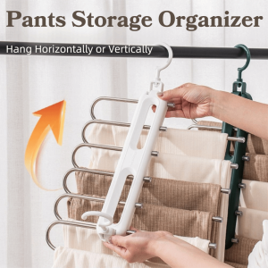 XENIA หมุนได้ ไม้แขวนกางเกงแบบพับได้ ทนทาน หลายชั้น ราวตากผ้า ขนาดกะทัดรัด ป้องกันการลื่น ไม้แขวนกางเกง ใช้ในบ้าน