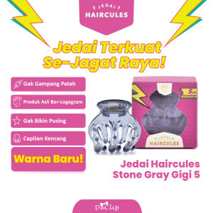 Jedai Haircules Declip Original Gigi 5 ukuran 5cm Warna Stone Grey