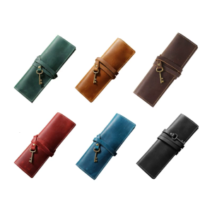Pencil Roll Case Retro Pencil Wrap Bag Portable Roll Up Pouch Pen Holder Case Pencil Holder Organizer School Supplies