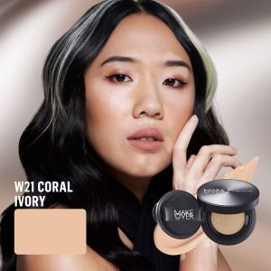 MAKE OVER Powerstay Sync Matte Cushion - Smart AI Matte Cushion High Coverage Zero Oxidation Oil Control