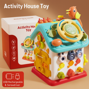 🏠Baby Six-Sided Busy House Montessori Teaching Aids Childrens Multifunctional Educational Early Education Toy