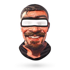 SDG Quick Dry Funny Face Sun Protection Breathable Full Face Headwear Stylish Full Coverage Realistic Balaclava Skiing