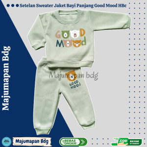 Setelan Sweater Jaket Bayi Anak Panjang GOOD MOOD HBc SNI Size 6-18 Bulan ZPY52