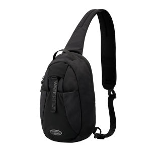 WATERFLY Small Crossbody Sling Backpack RFID Protected Blocking Anti Theft Sling Chest Bag Travel Shoulder Causal Daypack for women and man running Jogger