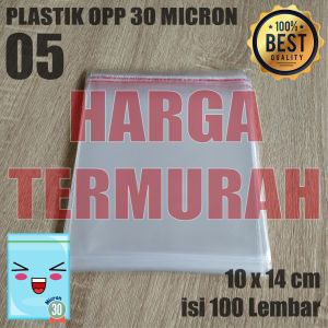 PLASTIK OPP TEBAL SEAL 30 Micron 0.5 9 x 14 Cm Plastik Kemasan
