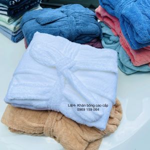 Áo Choàng Tắm Khách Sạn Áo Choàng Ngủ Bông Lông Cừu Chuẩn 5 Sao Cao Cấp Mềm Mịn Dày Dặn