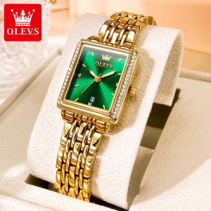 OLEVS 9995 Women Quartz Fashion Watch Gift Rectangular-dial Stainless Steel Watchband Wristwatch