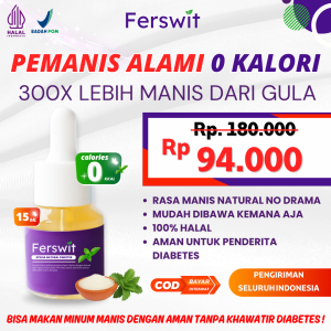 Ferswit Stevia Tetes Pemanis Murni Pengganti Gula 100% Alami