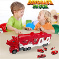 Dinosaur Truck Playset Diecast Carrier Truck Toys Cars Engineering Vehicles Excavator Bulldozer Truck Model Sets Kids Educational Boys For Toys. 