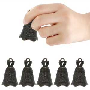 5x Retro Chuông cổ chuông sắt chuông mini-leng keng chuông tự làm chuông gió trang trí mặt dây chuyền phong thủy chuông cho bữa tiệc