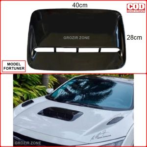 New Air Flow Kap Mesin Variasi Tengah Mobil Model Fortuner Bahan Plastik ABS 40cm x 28cm GZ