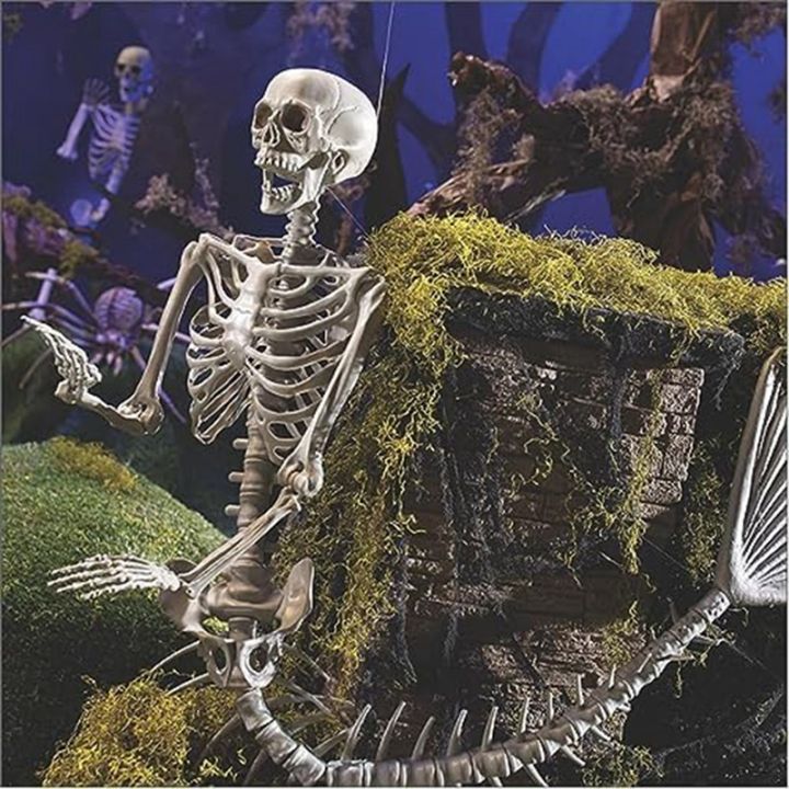 Mermaid Skeleton Halloween Outdoor Decorations, Scary Halloween ...