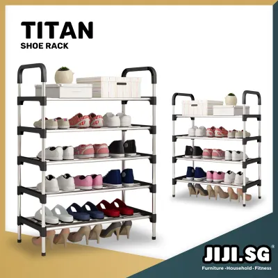(JIJI.SG) TITAN Steel Shoe Rack - Steel / PP / 4 Tier / 5 Tier / 6 Tier / Easy Assemble / jt