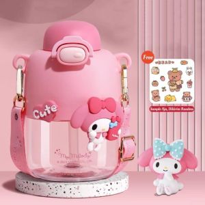 Botol Minum Anak Sekolah Karakter Sanrio / Botol Minum Sedotan Anak 650ML Cinnamoroll Korumi My Melody