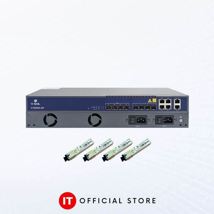 VSOL Comlink 4-Port EPON OLT - Dual AC - V1600D4-DP-2AC - 4PON 1U ...