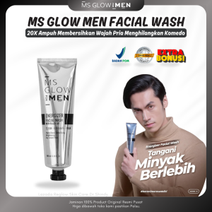 Sabun Wajah Glowing Facial Wash Ms Glow For Men Pencerah Wajah Glowing Penghilang Jerawat dan Bekas Jerawat Penghilang Bopeng Penghilang Flek Hitam Sabun Ms Glow Men Penghilang Beruntusan Penghilang Bekas Jerawat Ms Glow Men Facial Wash Sabun Wajah Pria