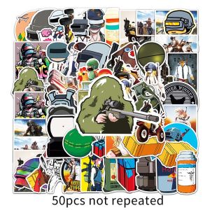 50pcs Game PUBG Sticker Popular Shooting Game Decal Decorative Laptop Bicycle Helmet Suitcase Waterproof Sticker