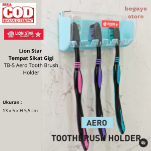 Tempat Sikat Gigi Kamar Mandi Tempel | Rak Sikat Gigi Tertutup Lion Star Tooth Brush Holder