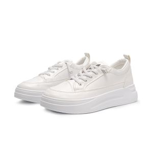 ARVUS Julie Sneakers Shoes - Sepatu Fashion wanita trendy gaya sporty platform rendah kets santai minimalis White putih hitam cocok untuk sekolah kampus hangout jalan ringan empuk nyaman kualitas impor premium