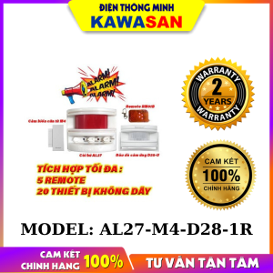 Báo Động Không Dây Chống Trộm Mở Tủ/Mở Cửa 1 Remote: AL27-M4-D28-1R