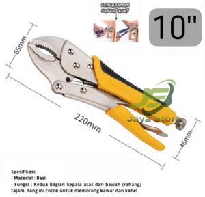 Tang Jepit Buaya Bengkok 10" Locking Plier Curve Vise Grip Heavy Duty