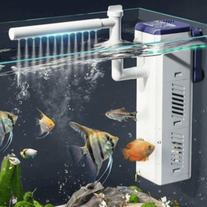 WMU7071 Circulation Aeration Small Aquarium Filter 4-in-1 Filter Rain Shower Outlet Submersible Filter Aeration System Energy Saving Aquarium Air Pump Freshwater Aquarium