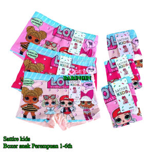 Satire Boxer Anak Cewek [ Isi 12 Pcs ] Dalaman Anak Perempuan Motif Lucu-Fashion Anak Perempuan  Harga Lusinan