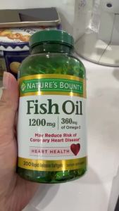 hàng nội địa Mỹ Dầu cá Natures Bounty Fish Oil 1200mg 200 viên