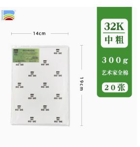 Baohong watercolor paper [Artist Grade]300gpure cotton pulp (loose sheet)