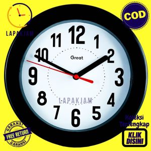 Jam Dinding Quartz Hiasan Kamar Minimalis Unik Besar Great 888 Pink Hijau Kuning Biru Putih Hitam Merah Lucu Step Movement