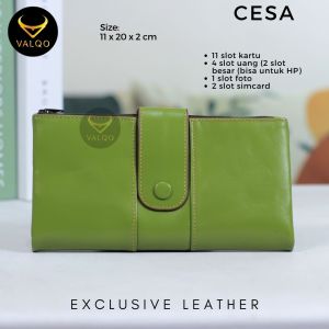 Dompet Kulit Wanita Dompet Panjang Wanita Perempuan CESA Wallet Model Terbaru Kekinian Dari Kulit Sapi Premium
