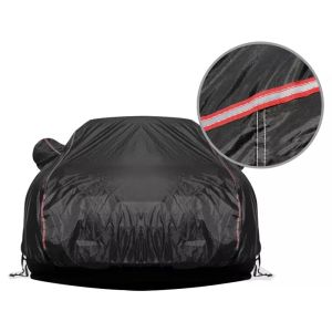 Honda Brio Amaze Car Cover High Density Polyester Water Resistant Super Strong and Durable With Zipper and Belts 2M