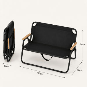 【SG Seller】 Aluminium Folding 2-Seater Chair Lightweight Portable Outdoor Picnic & Camping Chair
