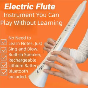 ILOIQD Portable Electric Music Tube Bluetooth Connection Multiple Tone Electric Flute Funny Musical Instrument Electronic Wind Instrument Beginner