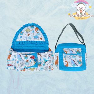 2in1 Gendongan Samping Bayi Terbaru Queen Baby Motif Karakter Dino