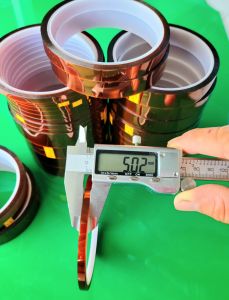 Băng Keo Cách Nhiệt Chịu Nhiệt Độ Cao Dán Pin và Mạch Điện Tử 5-15mm dài 33 mét.