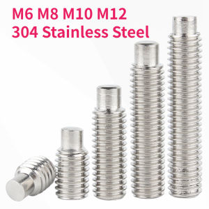 M6 M8 M10 M12 304 Stainless Steel Hexagon Hex Socket Dog Point Set Screw Convex End Grub Headless Bolt DIN915