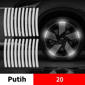 Stiker Reflektif Reflektor Velg ban mobil Sticker Pantul Cahaya aksesoris eksterior otomotif variasi roda pelek keren