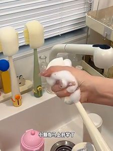 Bottle Cleaning Brush 5 In 1 Detachable Long Handle Straw Nipple Cup Thermos Baby Bottle