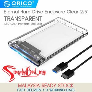 [LazChoice]SIMPLYBEST ORICO Tool Free 2.5 inch Clear Box USB3.0 to Sata 3.0 HDD Case Support 2TB UASP Protocol Hard Drive Enclosure External Hard Disk Case