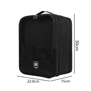 Portable Shoe Bag Travel Waterproof Storage Bag Outdoor Suitcase Organizers Black Grey Travel Luggage Shoes Storage Bag