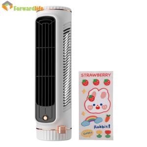 Không cánh Quạt tháp với sạc USB Quạt để bàn yên tĩnh cho mùa hè làm mát trong nhà và văn phòng trắng